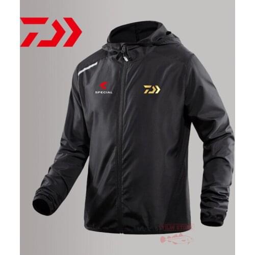 Daiwa Summer Mens Thin Breathable Anti-ultraviolet Fishing Shirt Outdoor Waterproof Quick-drying Comfortable Sunscreen Jacket