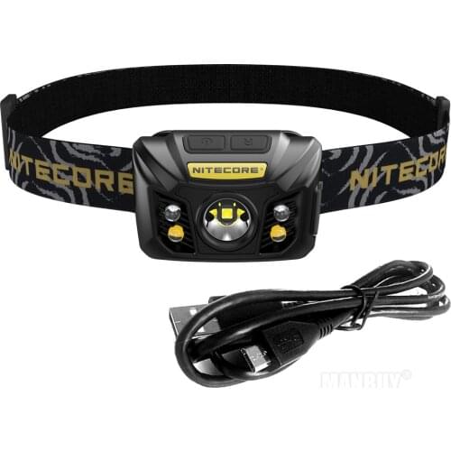 2021 NITECORE NU32 Headlamp 550 Lumens CREE XP-G3 S3 LED Built In Rechargeable Battery Light Outdoor Camping hunt Search BLACK