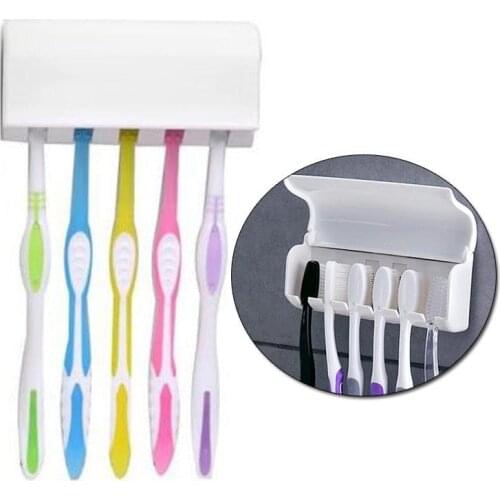 6 Racks Toothbrush Holder Home Bathroom Set Suction Holders Rack Wall Mount Stand Bathroom Tools Hanger Tooth Brush Holders
