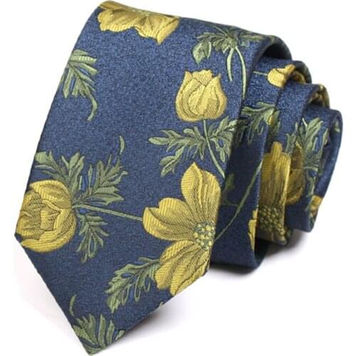 New Design Floral Jacquard High Quality 7CM Ties For Men Fashion Formal Necktie Gentleman Business Work Party Cravate Gift Box