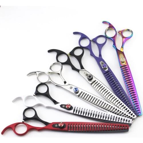 8 INCH Japan Professional Pet Scissors High Quality Thinning Shears Dog Cat Tesoura Grooming Scissors Hair Cutting Tesoura
