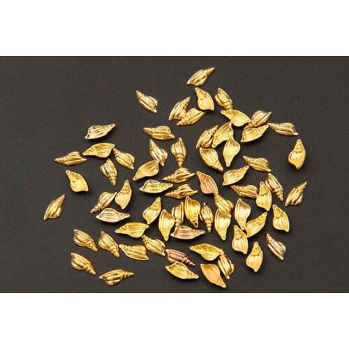 Wholesale 100PCS/Lot 3D Minor Spiral Shape Gold Silver Color Metallic Nail Art,Phone Decorations,Hair Decorations
