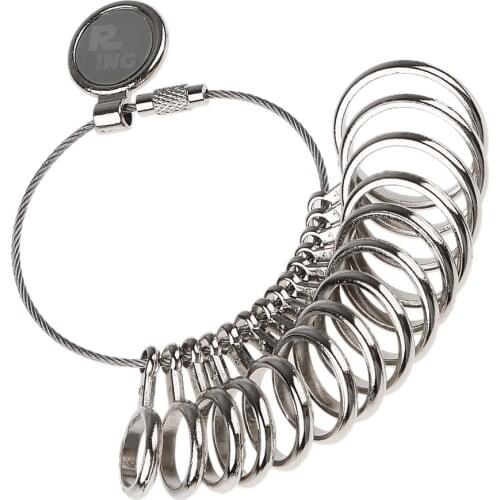 Finger Ring Sizer Sizing Measure Gauge Jeweler Jewelry Steel Tool US 1-13