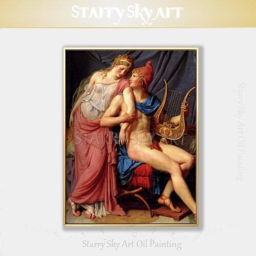 Gifted Artist Reproduction Jacques Louis David Oil Painting the Courtship of Paris and Helen Oil Painting for Wall Decoration