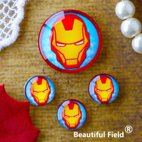 12mm 25mm 14mm 16mm 18mm 20mm Photo Glass Cabochons Round Cameo Set Handmade Settings Stone Hero NBHN270