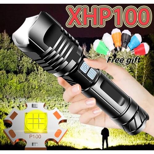 Super XHP100 Most Powerful LED Flashlight USB Rechargeable LED Torch XHP90 Tactical Flashlight XHP50 Hand Lamp 18650 Flash Light