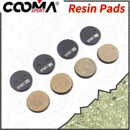 Bicycle Disc Brake Pads for Aons Disc Brake, Diameter is 21.5mm Round Pads, Black RESIN, 4 Pairs