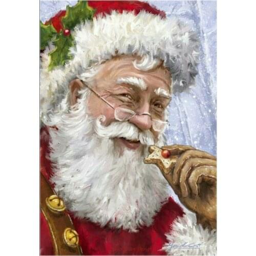Counted Cross Stitch Kits Needlework Embroidery - Crafts 14 ct Aida DMC Color DIY Arts Handmade Home Decor - Santa Claus 23
