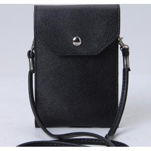 Woman Leather Mini Shoulder Bags Mobile Phone Shoulder Bag Pouch Portable Messenger Bags Casual Purses