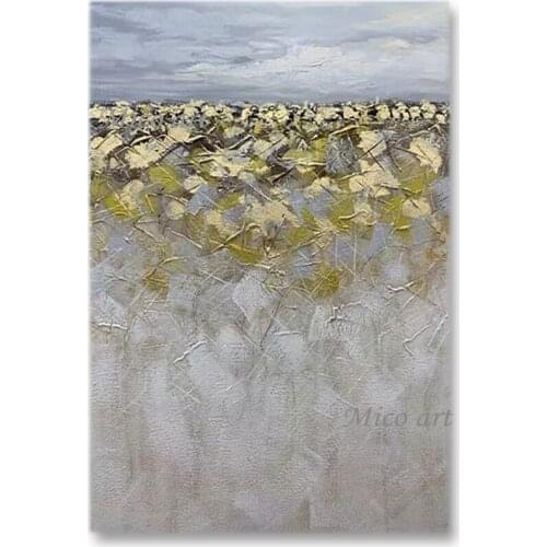 Latest Textured Design Golden Acrylic Design Canvas Oil Painting Art Real Hand-painted Wall Decor Art Unframed Hot Selling Piece