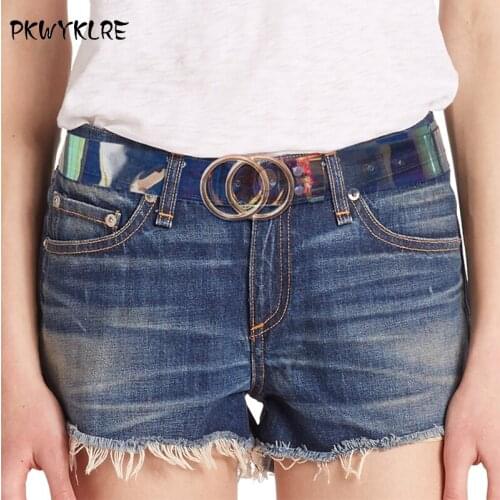 2020 new ladies belt classic double loop buckle colorful fashion wild jeans dress ladies belt 105 cm long and 3.2 cm wide