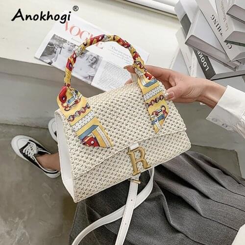 2021 Summer Handbag Ribbons Straw Women Casual Shoulder Bag Female Fashion Saddle Bag ML116