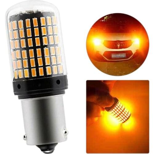 BAU15S 7507 Turn Signal Light PY21W 5009 Canbus No Error Led Bulb Amber Blinker 12V-24V 18W Front/ Rear Turn Signals