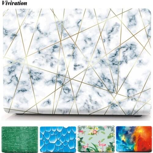 For HUAWEI MateBook X Pro 13.9/MateBook 13 14/MateBook D14 D15/MagicBook 14 15 Marble Pattern PVC Shell Laptop Anti-Scratch Case