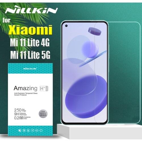 For Xiaomi Mi 11 Lite 5G Tempered Glass Nillkin 9H Hard Full Coverage Clear Safety Protective Screen Protector on Mi11 Youth 4G