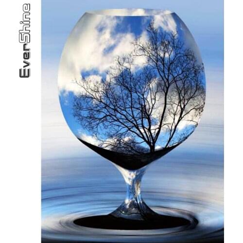 Evershine 5D Diamond Embroidery Cup Scenery Rhinestone Picture Diamond Painting Tree Cross Stitch Hobby DIY New Arrival Crafts