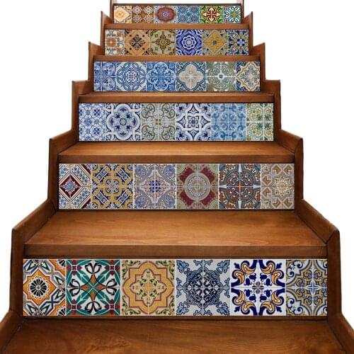 HOT SALE Peel and Stick Tile Backsplash Stair Riser Decals DIY Tile Decals Mexican Traditional Talavera Waterproof Home Decor