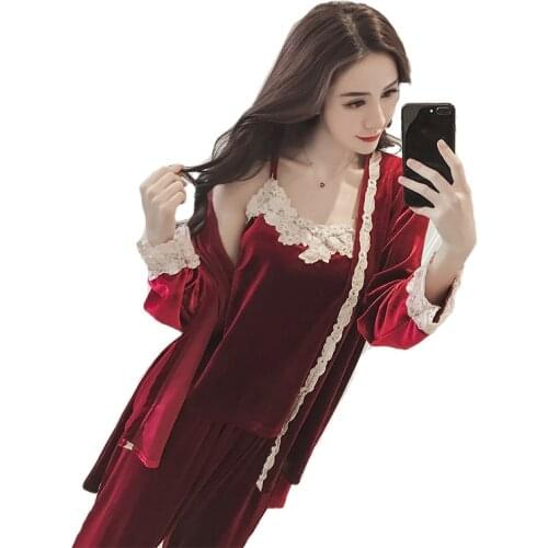 Bathrobe Winter Women Robe Flannel Pyjamas Autumn and Warm Coral Bath Velvet Suit Badjas Female Sleepwear Robes