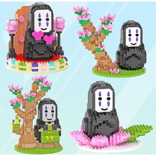 HC Magic Blocks Small Size Mini Bricks Japanese Anime Model DIY Building Toys No Face Man Juguetes Kids Present Girls Gifts 6043