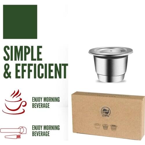 ICafilas Upgrade Eco-Friendly Packing Reusable Coffee Capsule For Nespresso Refillable Capsule Pod Espresso Crema Maker