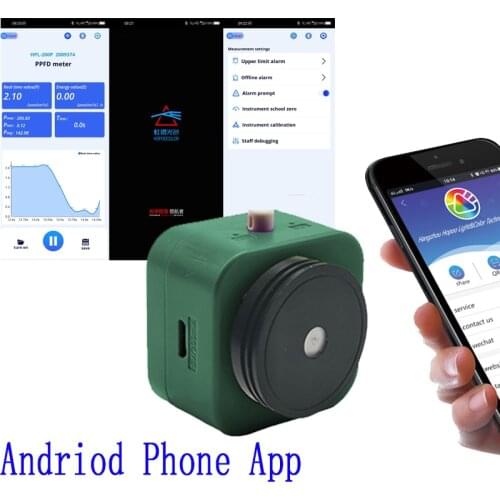 PAR PPFD LED Light Meter umol/m2/s HPL200P bluetooth connection Grow light test