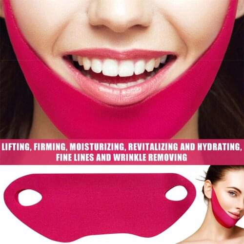 V Shape Mask Face Firming Mask Massage Chin facial Lifting Mask Wrinkle Shaper V Line Mask Slimming Beauty Skin Care Tool Lady