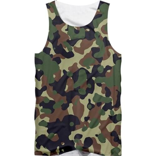 IFPD EU Size Men Bodybuilding Tank Tops Camouflage Sleeveless Shirt Boy Gyms Fitness Workout Vest Undershirt Wholesale Clothing
