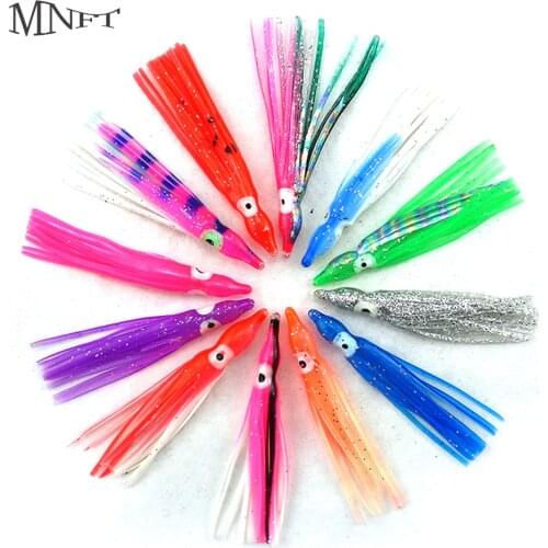 MNFT 24Pcs Soft Rubber Squid Lure Multicolour Octopus Leurre Size 5cm 6cm