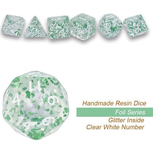 7pcs Acrylic Multi Side Polyhedral Dice Wonderful Board Game Toy Acrylic Dice Docoration Small ornament