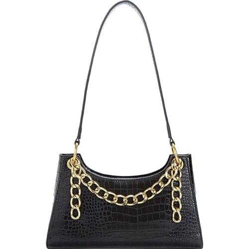 Fashion Exquisite Shopping Bag Retro Casual Women Totes Shoulder Bags Female Leather Solid Color Chain Handbag for Women 2020