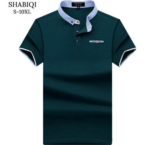 SHABIQI New Brand POLO Shirt Men Cotton Fashion Pocket models Camisa Polo Summer Short-sleeve Casual Shirts 6XL 7XL 8XL 9XL 10XL