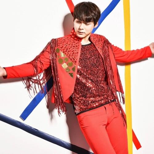 Bar DJ Costumes Men 2020 New Drums Mens Singers Trend Su Liang Film Performance Clothing Stage Equipment Rhinestone Costume