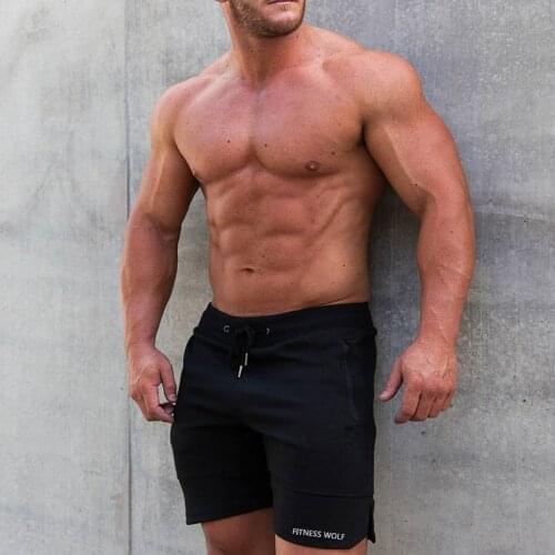 Mens Fitness Shorts Gym Body Building Outdoor Sports Running Waist Ribbon & Zippers Pockets High Elastic Workout Shorts