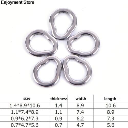 NEW 10pcs Fishing Ring Solid Seamless Steel Fishing Swivel Connector Fishhooks Pear Fishing Ring Steel Accessories Or Lure Jig