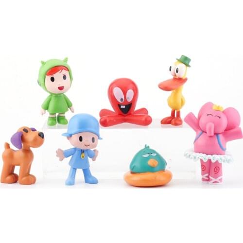 2021 new hot-selling source of small P Youyou ornaments Pocoyo doll cake baking hand-made toys doll room decoration kids gifts