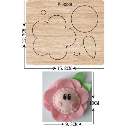 New Flowers wooden dies cutting dies for scrapbooking Multiple sizes V-8288