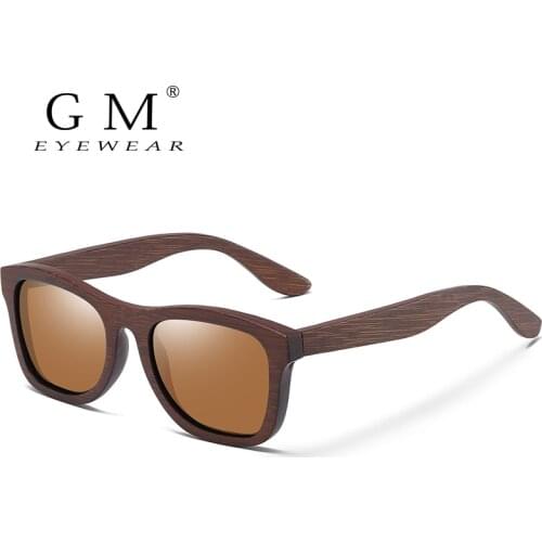 GM Retro Bamboo Wood Polarized Sunglasses Women Men Brand Designer sunglass Sport Goggles Sun Glasses