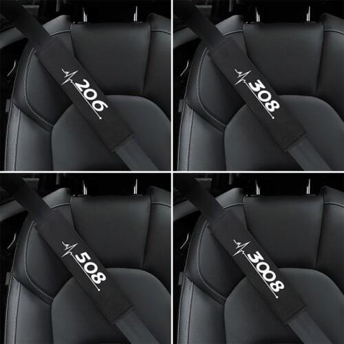A Pair For Peugeot 206 207 3008 307 308 407 Cotton Seatbelt Cover Shoulder Pads