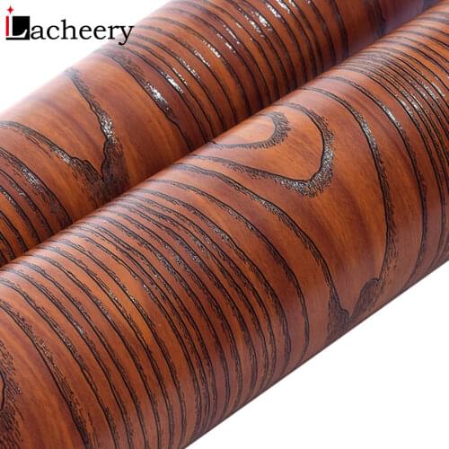 DIY Removable Self Adhesive Wallpaper Rolls Retro Wood Texture Sticker Kitchen Cupboard Door Furniture Refurbished Contact Paper