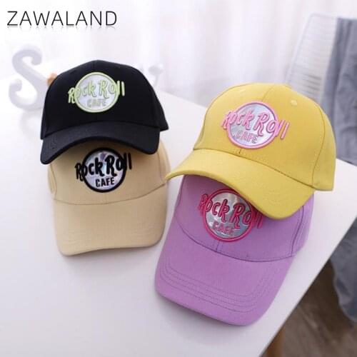 Zawaland Outdoor Casual Children Sun Hat Solid Color with Letter Hip-Hop Caps Fashion Baseball Cap Boys Girls Adjustable Sun Hat