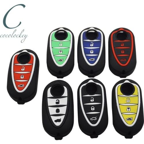 Silicone Car Key Cover Case For Alfa Romeo 4C Mito Giulietta Myth 159 GTO GTA Flip Remote Car Key Jacket Car-stying