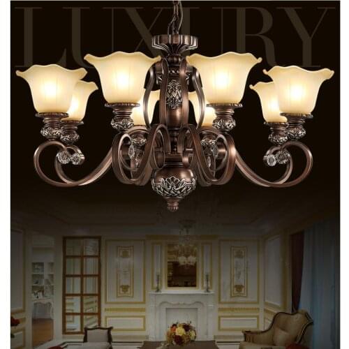 Nordic Modern Chandelier Lighting for the Living Room Dining Bedroom Villa D80cm H53cm Metal Brown Pendant Lamp Home Decoration