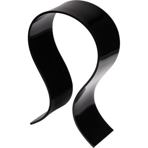 Hotsale 1pc Universal Acrylic Earphone Headset Hanger Black Headphone Desk Display Stand 22 x 13 x 6cm Cool Black