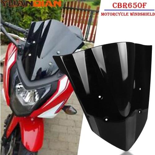 For HONDA CBR650F CBR 650 F Motorcycle Double Bubble Windshield Windscreen Racing Windproof CBR 650F CBR650F 2014-2017 2016 2015