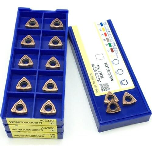 High quality U drill WCMT050308 AZC330 carbide insert WC type U drill tool WCMT 050308 turning insert CNC turning tool