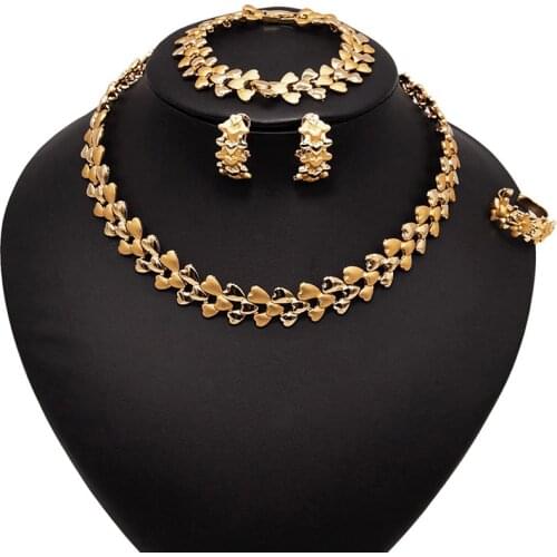 Yulaili Top Quality African Wedding Jewelry Nigerian Bridal Heart Shape Necklace Fine Jewellery Free Shipping