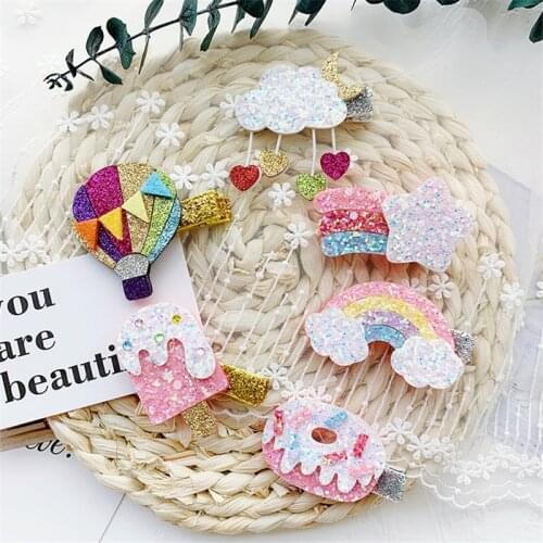 10pcs/lot Kids Hair Accessories Cute Hair Clip for Fashion Glitter Princess Hairpin Girls Barrettes Hairgrip Headwear