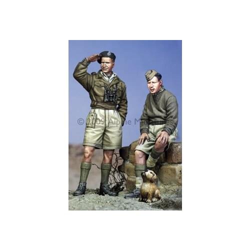 1/35 Scale WW2 British Soldier and Dog WWII Miniatures Unpainted Resin Model Kit Figure Free Shipping