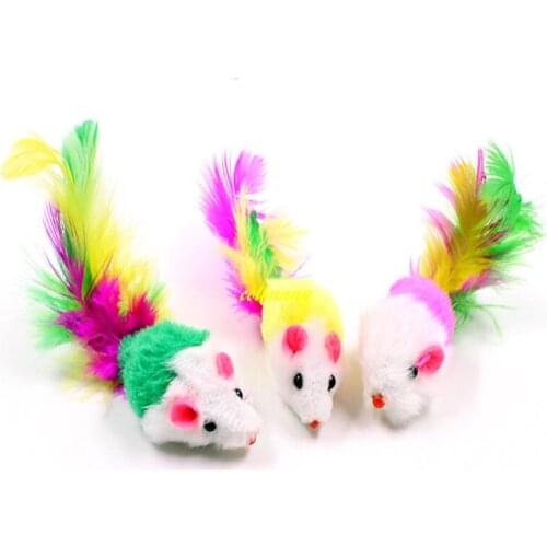 2000pcs/lot FAST SHIPPING Colorful 2 inch Pet Dog Toy CAT Mice False Mouse Toy For Cat