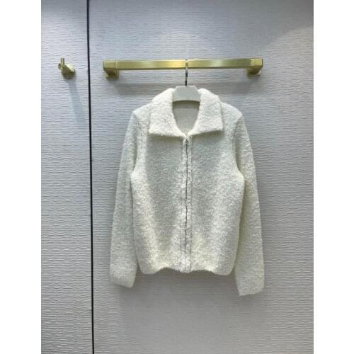 2021 women fashion Lapel collar plush wool coat TC210818